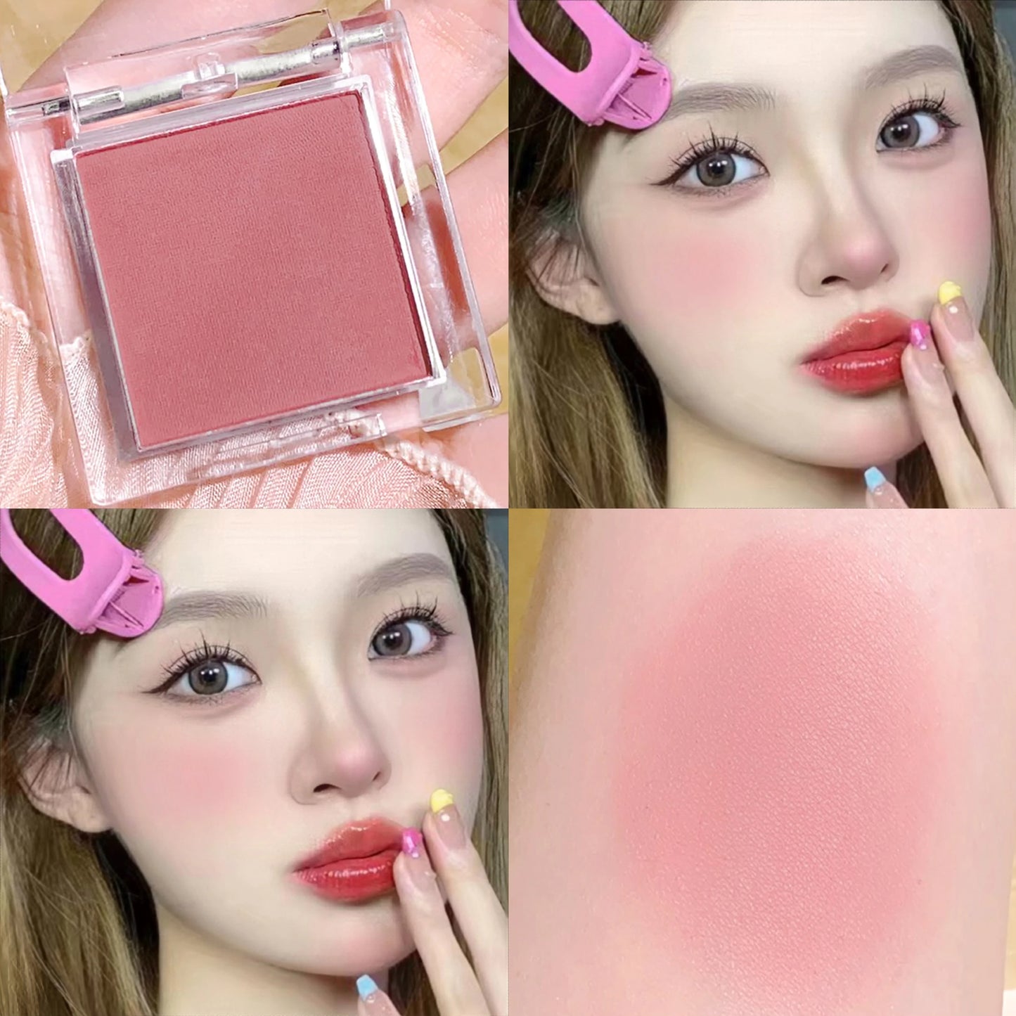 HISYI monochrome blush brightens matte nude makeup natural highlight repair three-dimensional eye shadow makeup