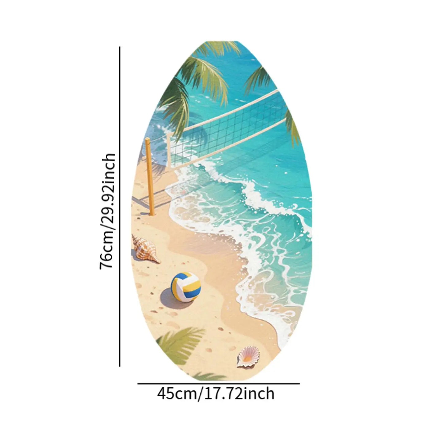 Wooden Skimboard Lightweight Standing Universal Portable Sand Board Skim Board for Beach Surfing Kids Teens Beginners Adults