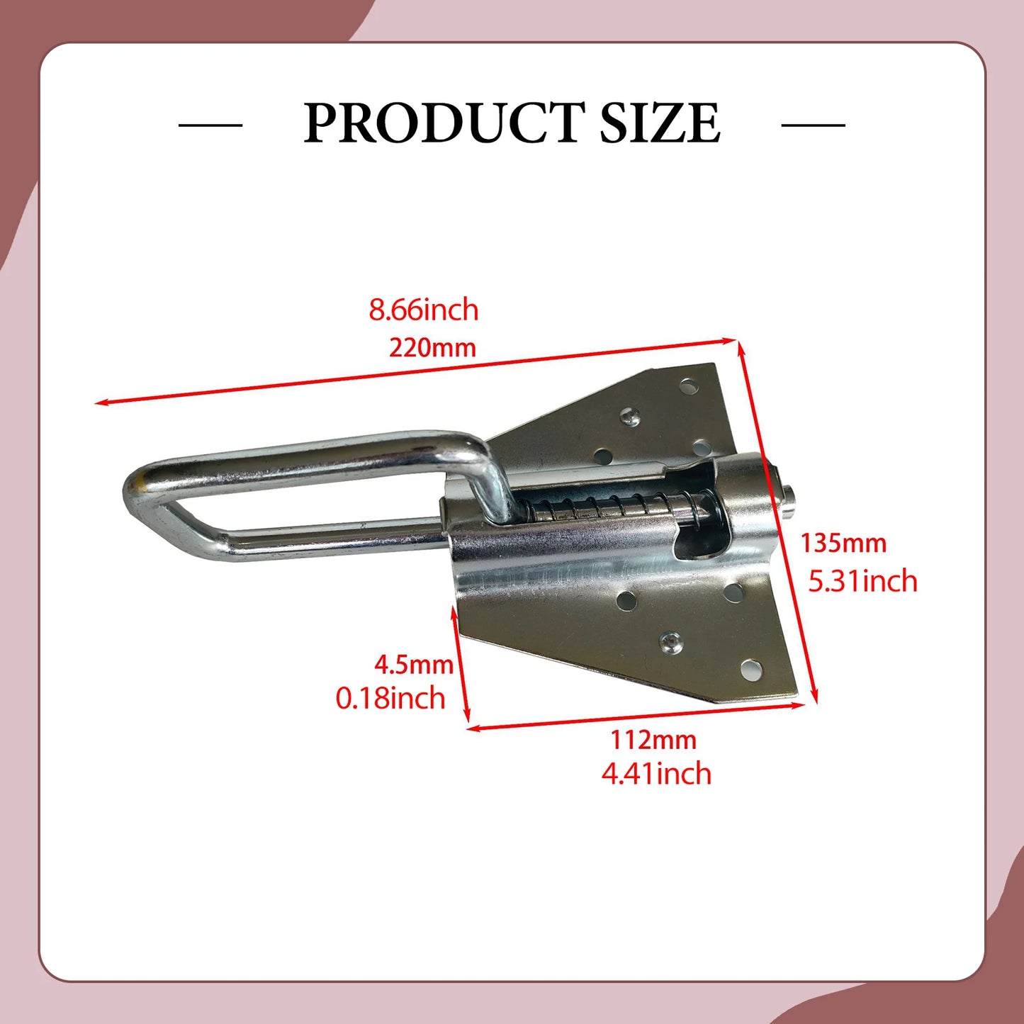 Garage Door Lock Set Metal Heavy Duty Slide Bolt Latch Industrial Door Hardware Accessories for Garden Chicken Coop Doors Fence