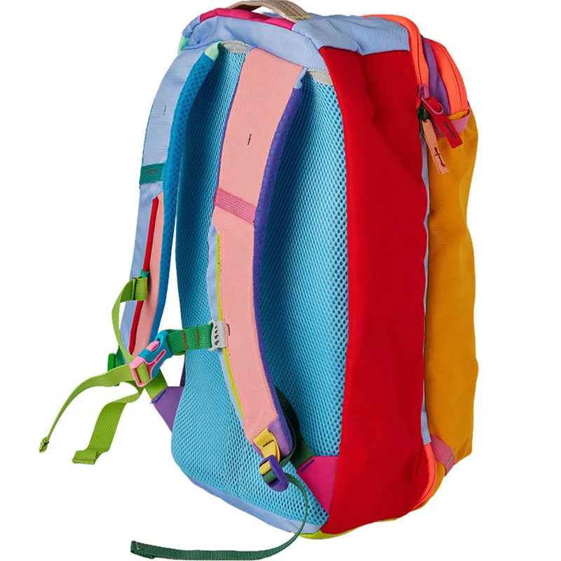 Nylon Backpack Large Capacity School Bag Students Casual Travel Commuter Double Shoulder Bag Lightweight Soft Padded Strap
