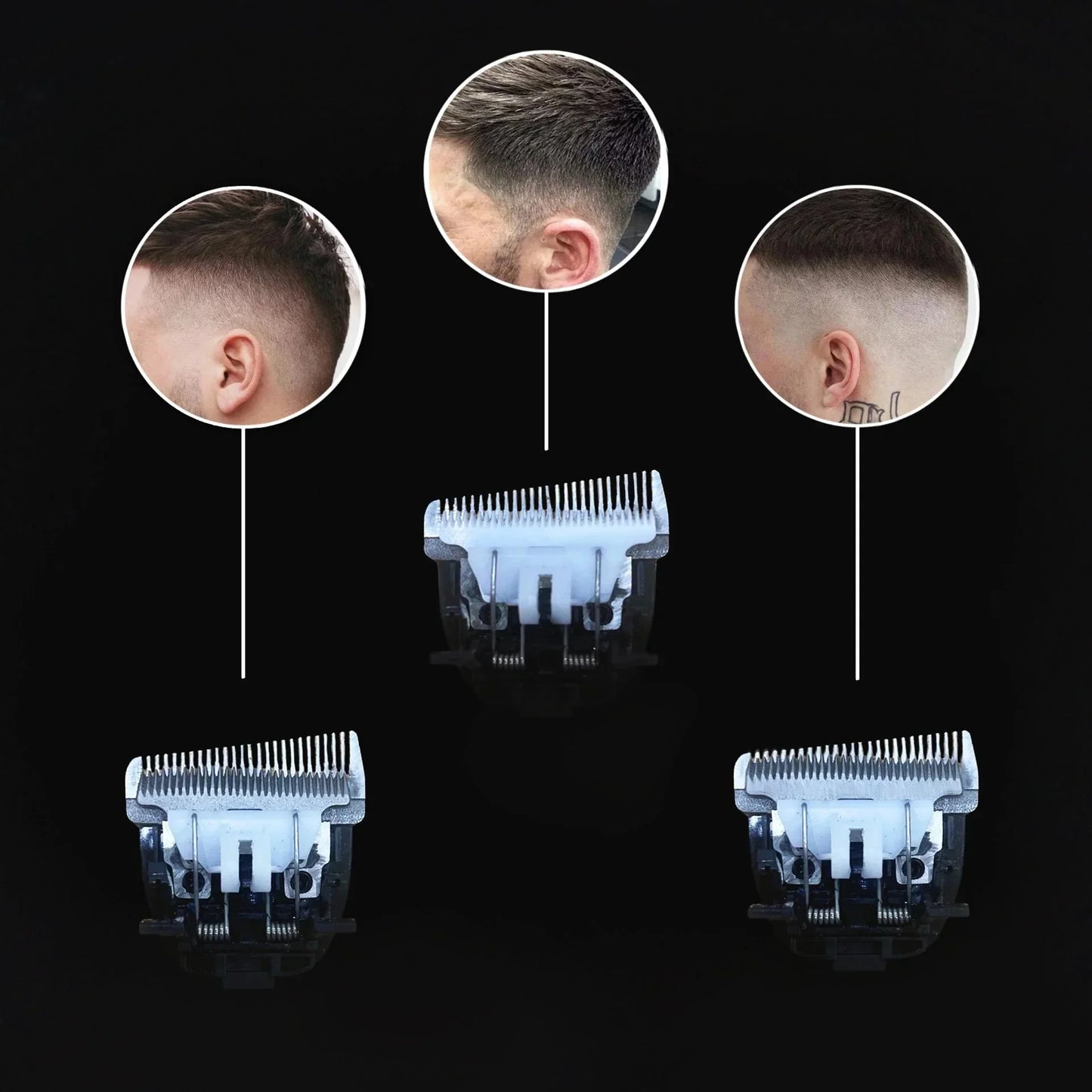 Hair Trimmer Rechargeable Electric Hair Clipper Ceramic Blade LCD Display Salon Men Hair Cutting Machine