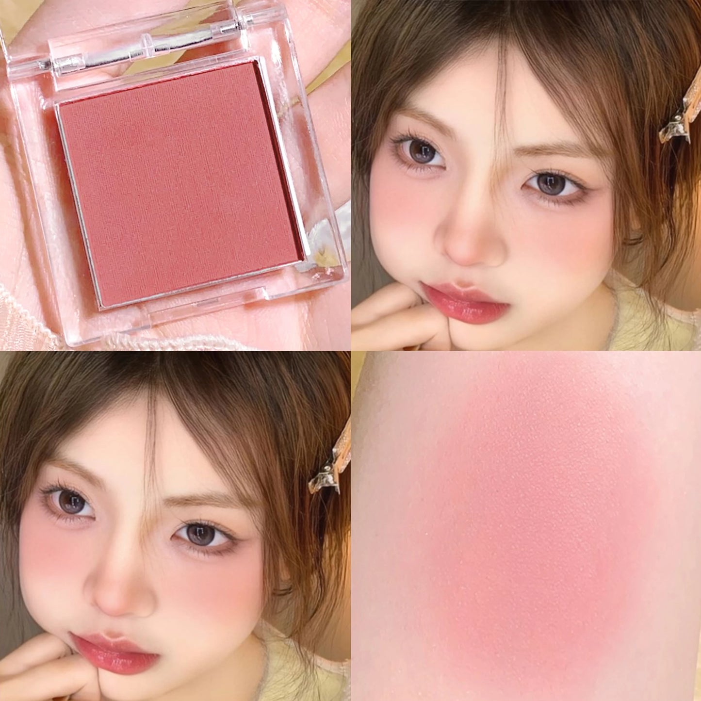 HISYI monochrome blush brightens matte nude makeup natural highlight repair three-dimensional eye shadow makeup