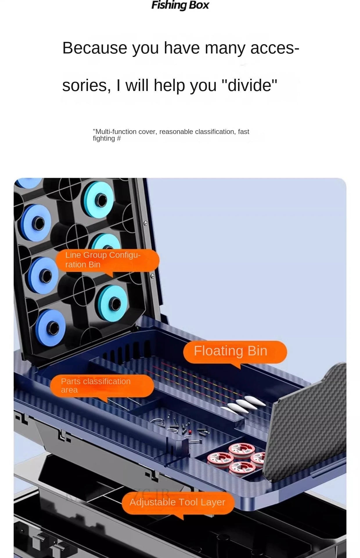Fishing 32L Ultralight Fishing Box with Wheel Multifunctional Thickened Fishing Cooler Box Set Fishing Equipment Tool Box