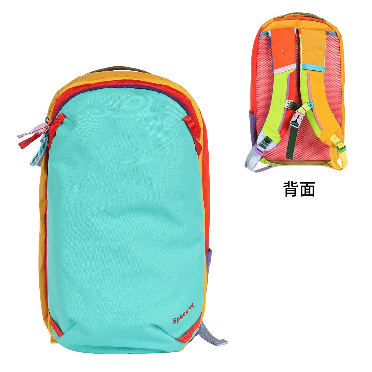 Nylon Backpack Large Capacity School Bag Students Casual Travel Commuter Double Shoulder Bag Lightweight Soft Padded Strap