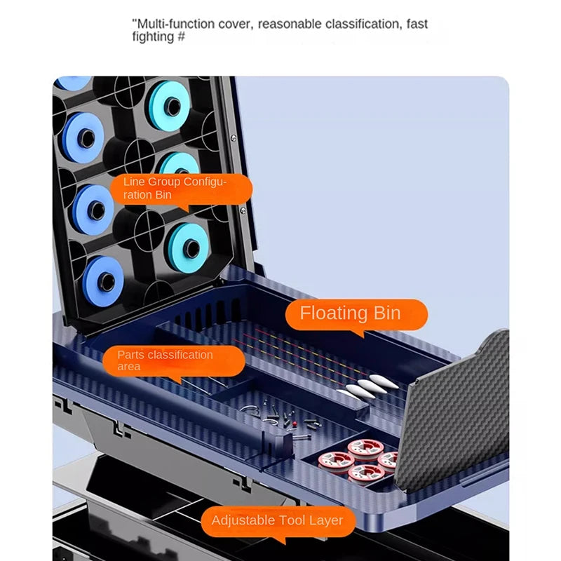 Fishing 32L Ultralight Fishing Box with Wheel Multifunctional Thickened Fishing Cooler Box Set Fishing Equipment Tool Box