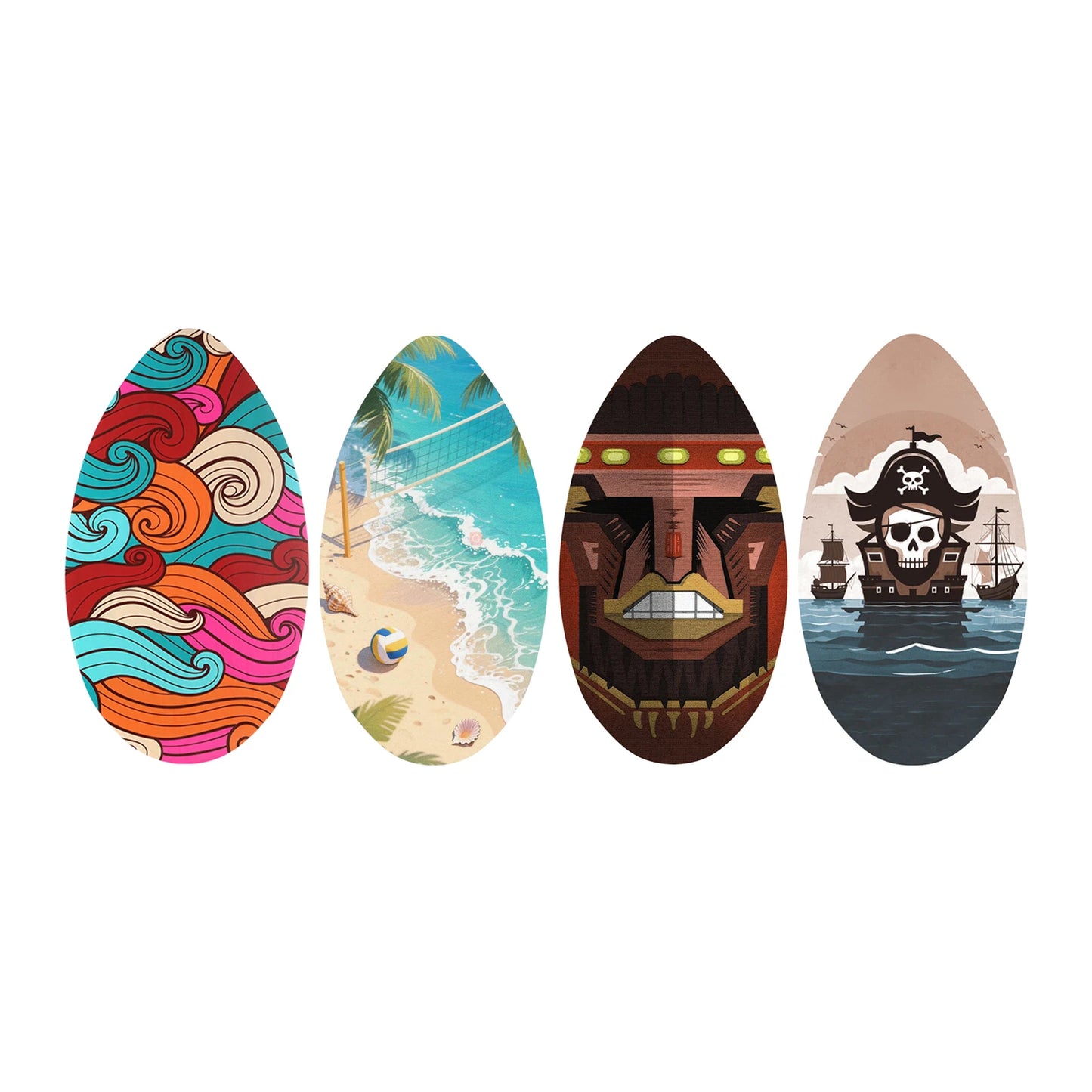 35inch Beach Skimboard Surfboard Beach Sand Board Wood Body Board with High Gloss Coating for Outdoor Water Sports Surfing