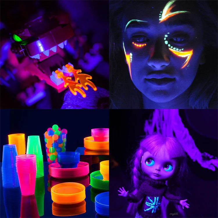 UV Black Light Bar for Room,Cabinet, Holiday Halloween Decorations, Body Paint, Poster,Fluorescent Tapestry,Glow Party,UV Lamp