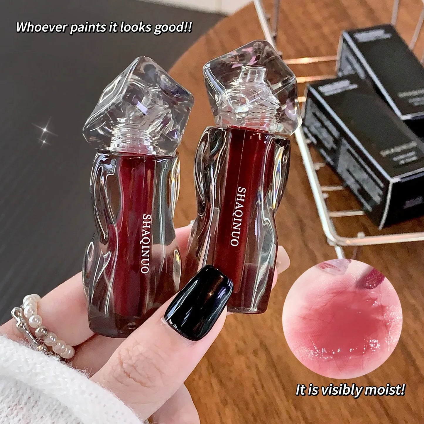 6 Shades of Moisturizing, Plumping, Hydrating Lip Gloss, Mirrored Gloss Lipstick, Shimmering Dewy Jelly Lipstick, Non-Greasy