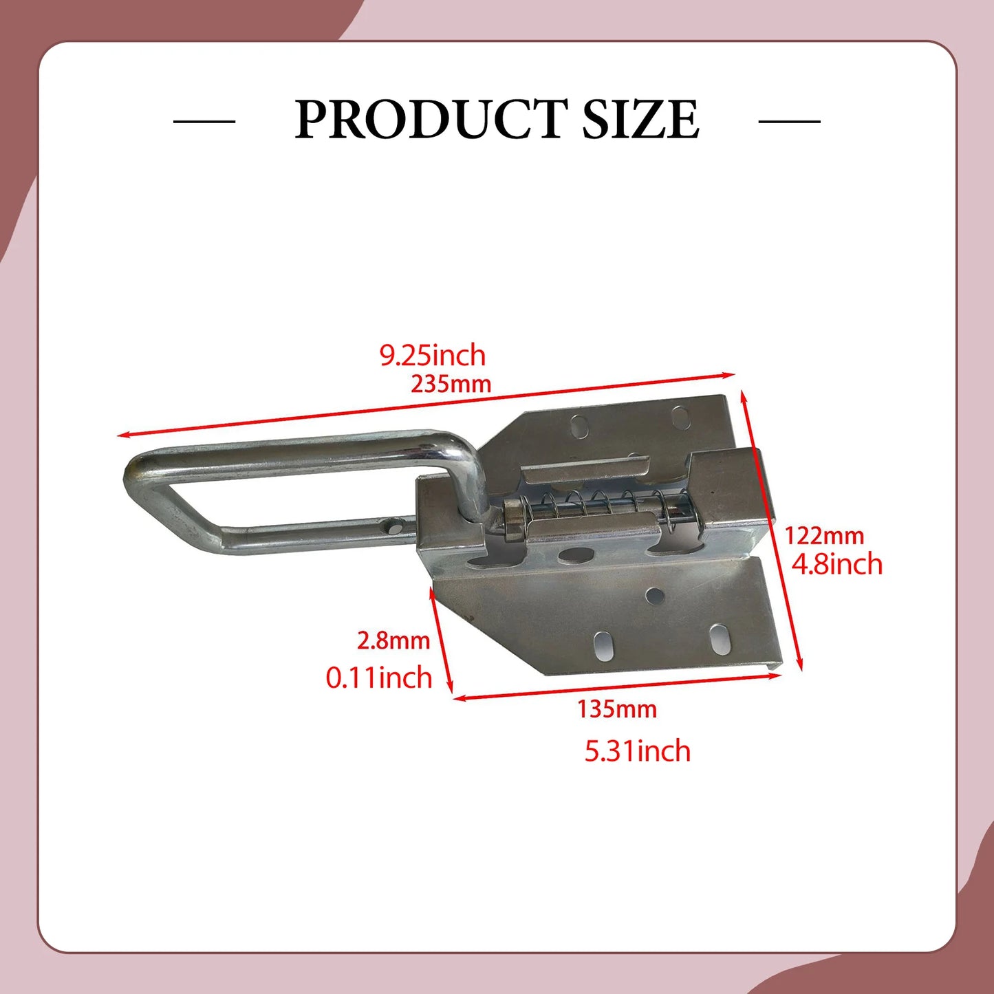 Garage Door Lock Set Metal Heavy Duty Slide Bolt Latch Industrial Door Hardware Accessories for Garden Chicken Coop Doors Fence