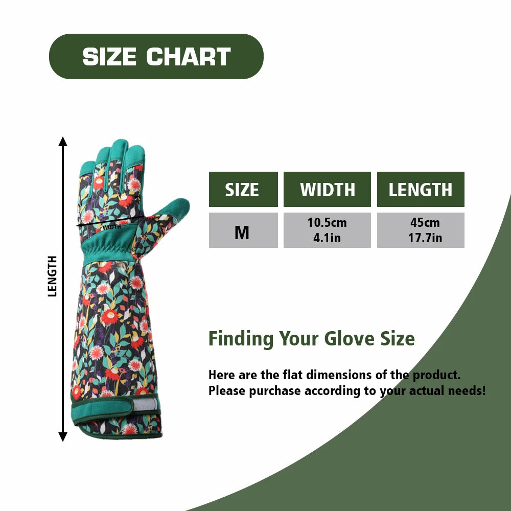 1 Pair Gardening Gloves Forearm Protection Breathable Comfortable Reinforced Cuffs Thorn Proof for Gardening Work