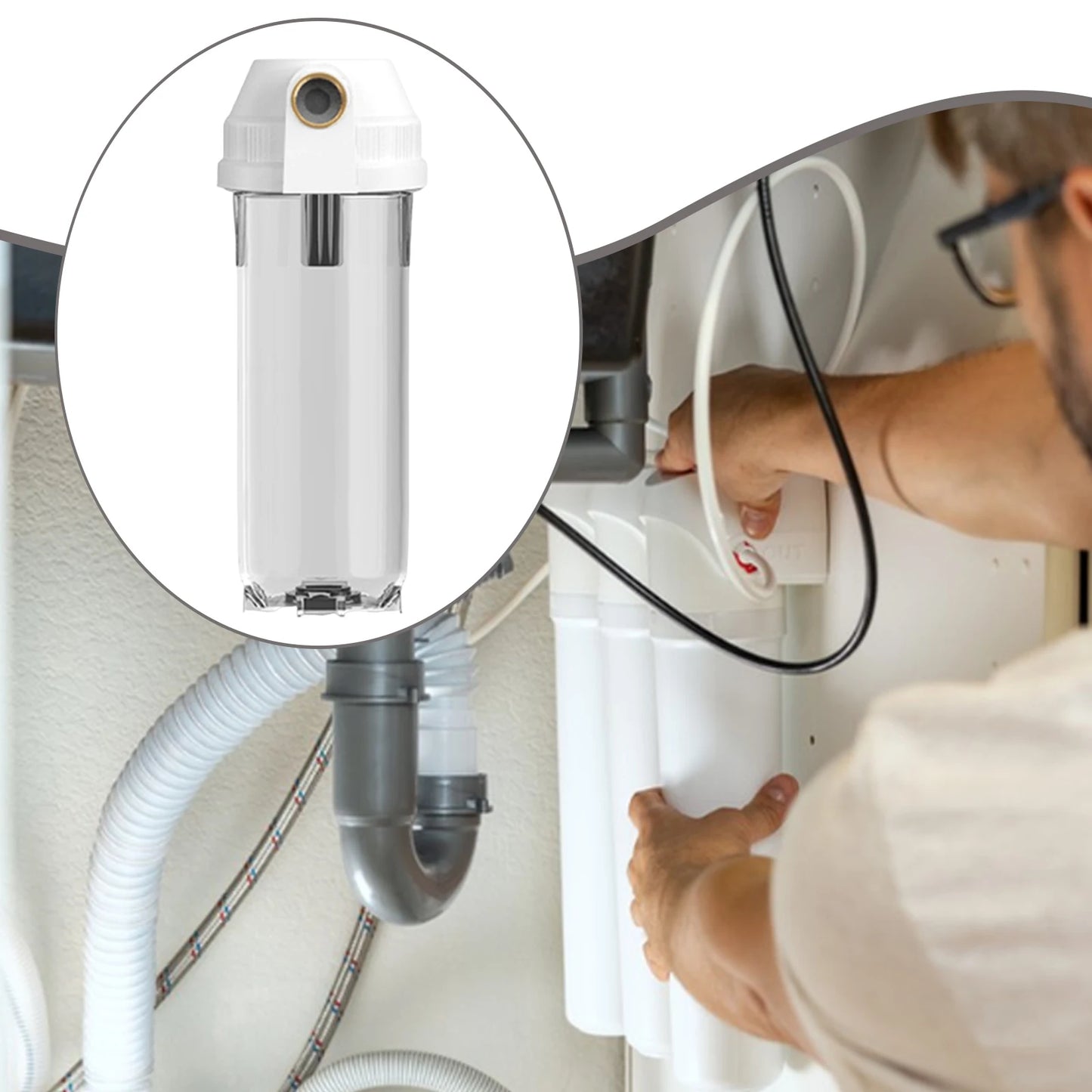 10 inch Proof Bottle Filter, Replaceable Transparent PET Water Filters for Kitchen Water Purifiers Home Appliance Accessories