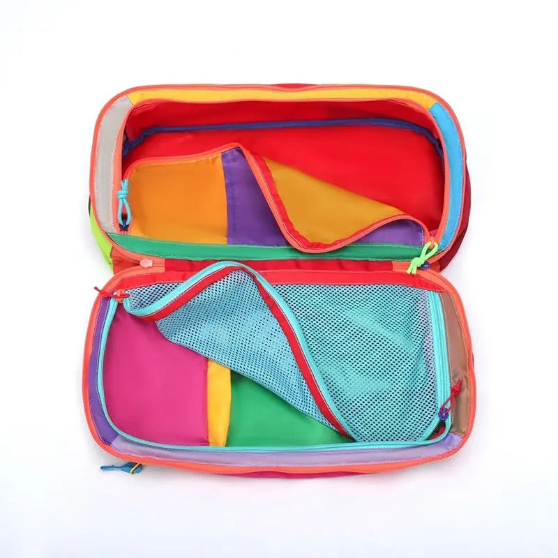 Nylon Backpack Large Capacity School Bag Students Casual Travel Commuter Double Shoulder Bag Lightweight Soft Padded Strap