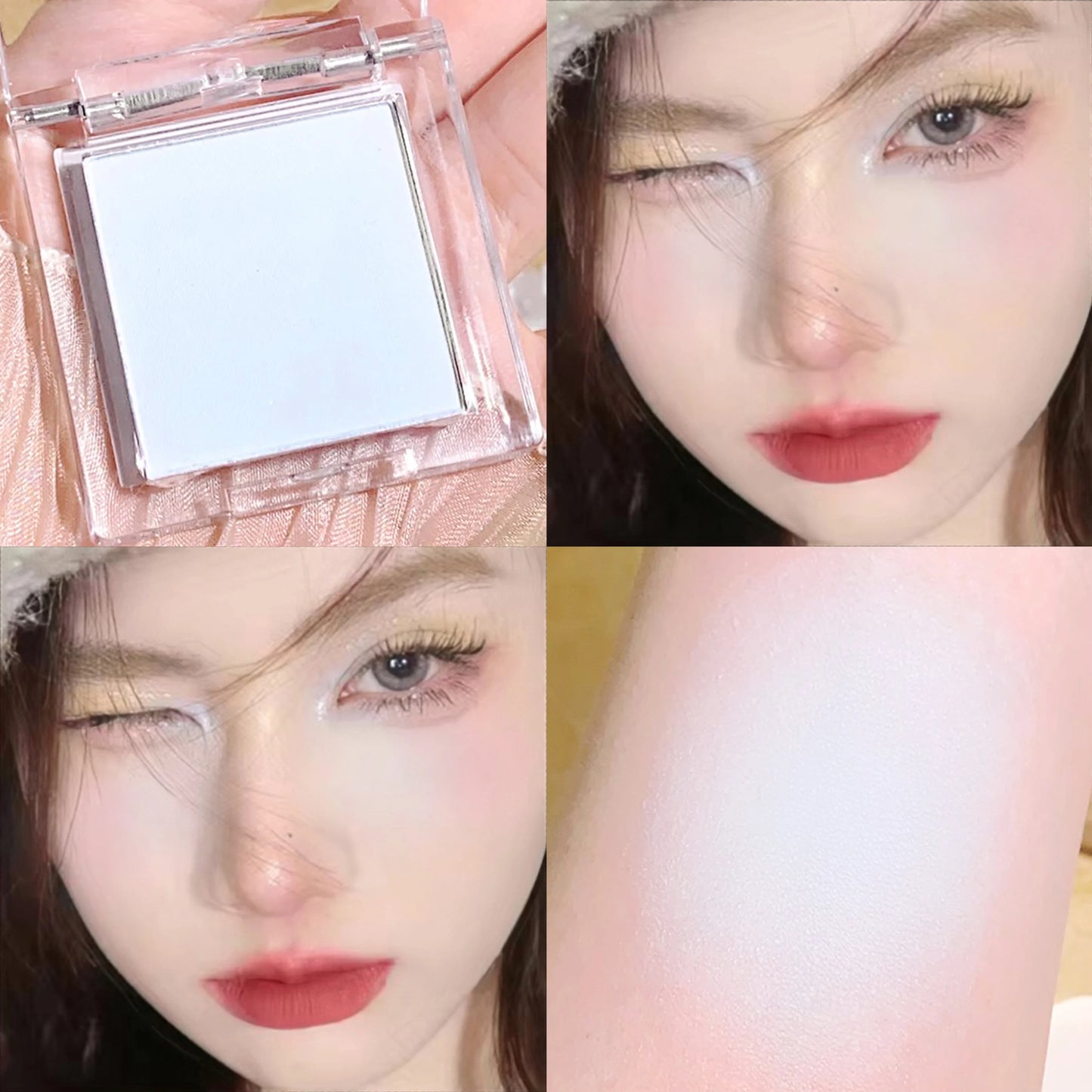 HISYI monochrome blush brightens matte nude makeup natural highlight repair three-dimensional eye shadow makeup