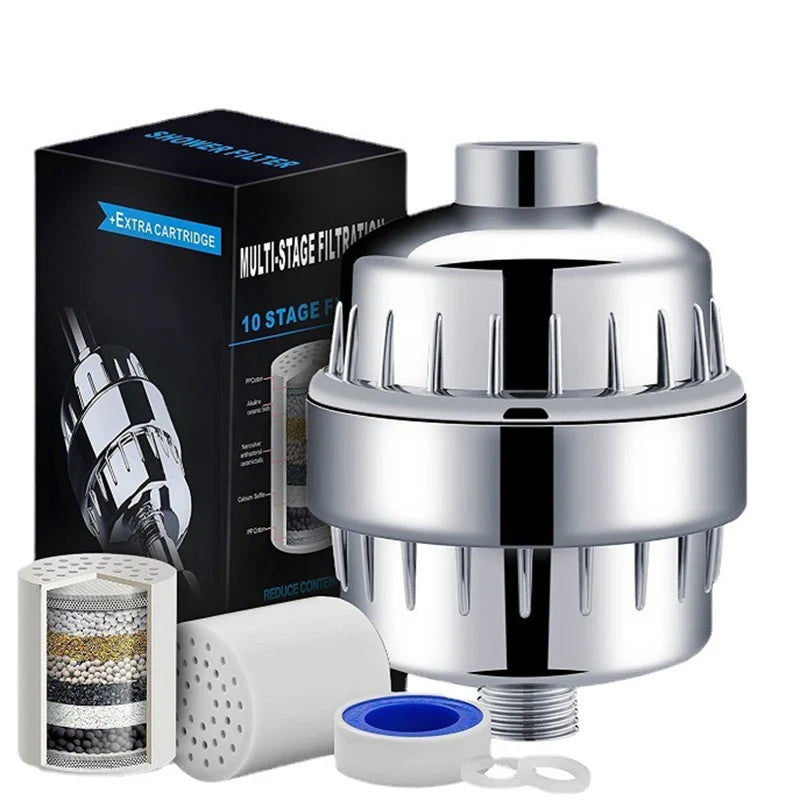 Bathroom household water purifier shower filter 15-20 level filter cartridge water purification set to remove residual chlorine