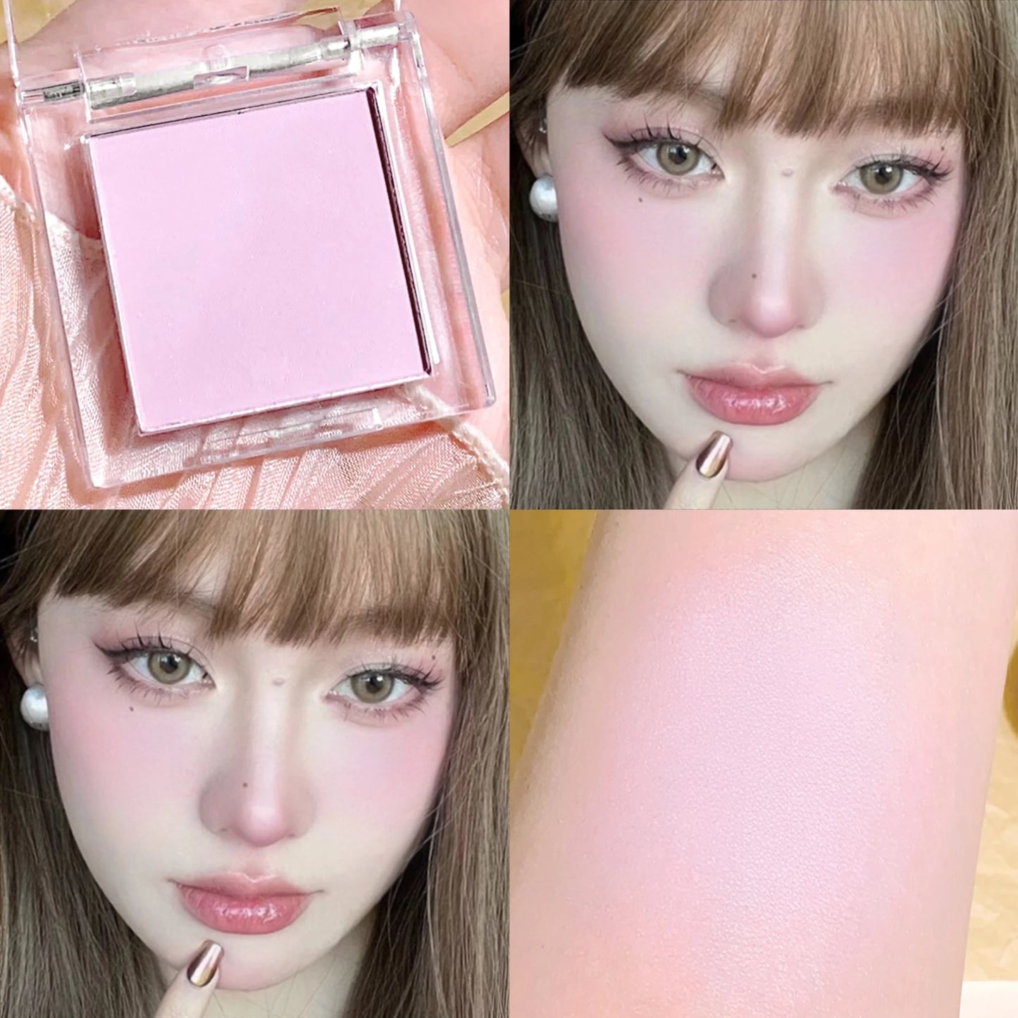 HISYI monochrome blush brightens matte nude makeup natural highlight repair three-dimensional eye shadow makeup