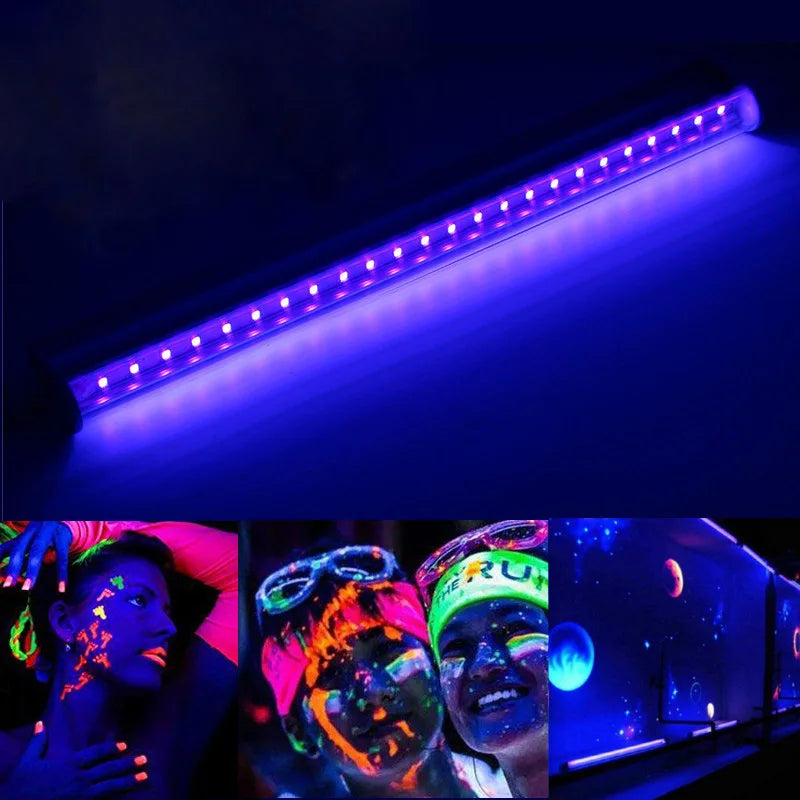 UV LED Black Light Fixtures Portable Blacklight Lamp For Stain Clean,Neon Paint Art,UV Body,Glow Party,UV Poster UV Curing Lamp