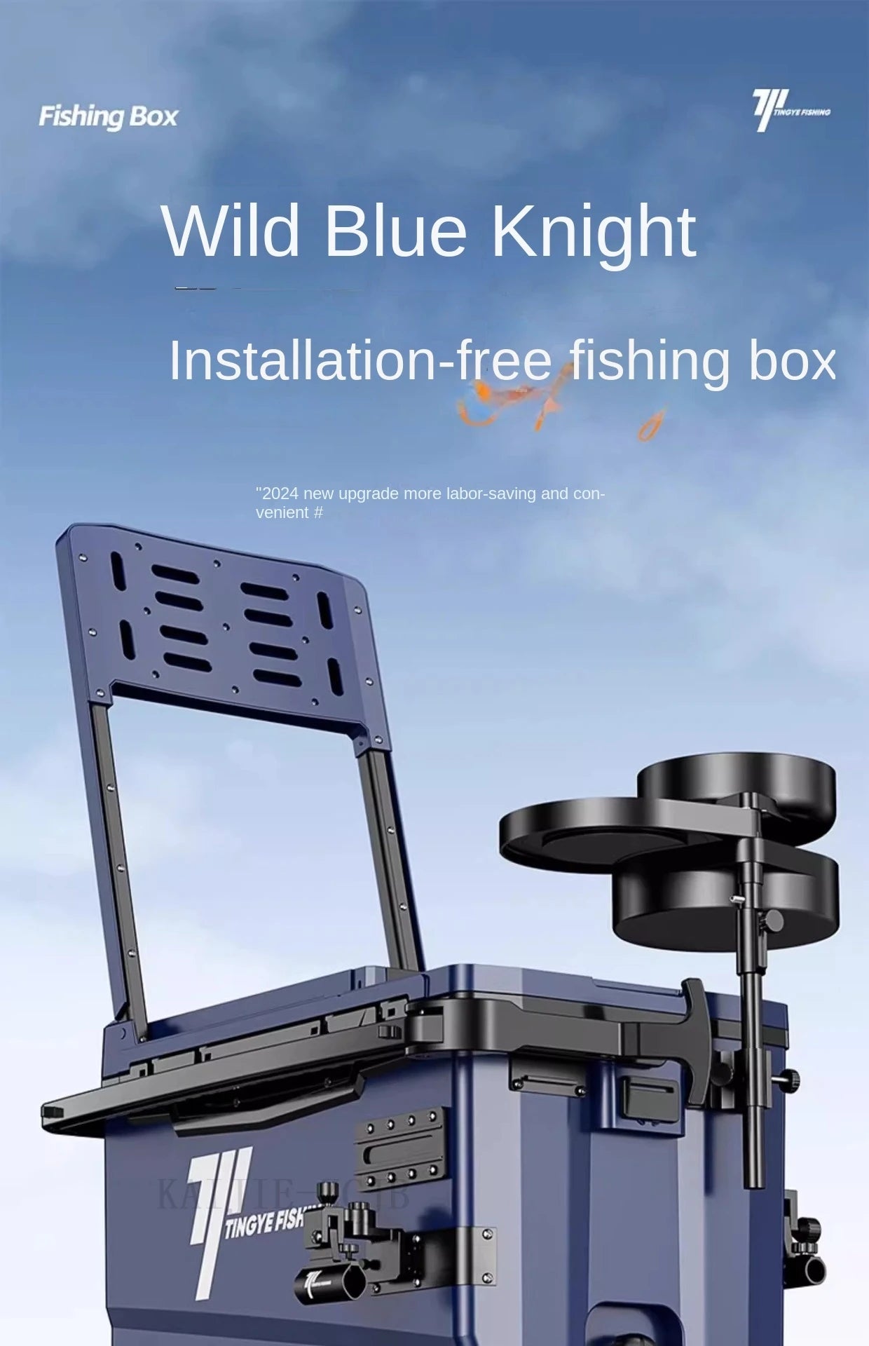 Fishing 32L Ultralight Fishing Box with Wheel Multifunctional Thickened Fishing Cooler Box Set Fishing Equipment Tool Box