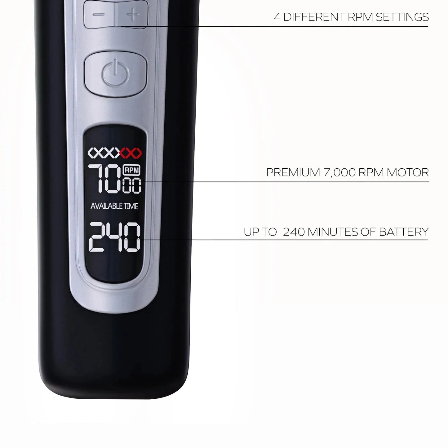 Hair Trimmer Rechargeable Electric Hair Clipper Ceramic Blade LCD Display Salon Men Hair Cutting Machine