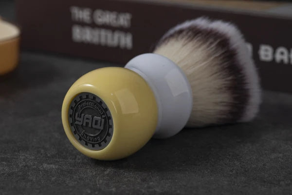 YAQI Naicha （Milk tea） Synthetic Hair Mens Wet Shaving Brush