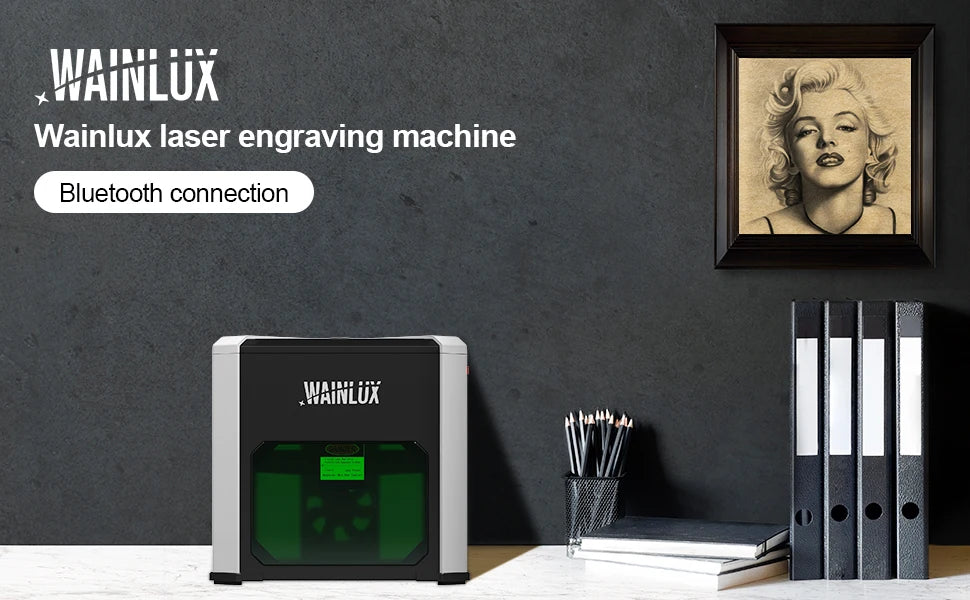 Wainlux Laser Engraver K6 Mark Printer Cutter Woodworking Machines Plastic 3000mw Bluetooth Mini Laser Engraving Marking Machine