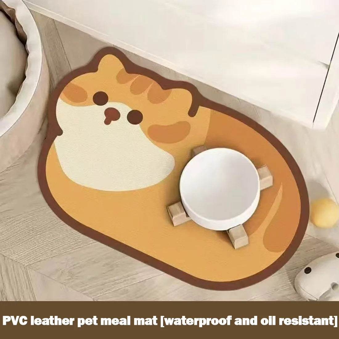 Pet Feeding Mat Waterproof Placemat for Dog & Cat Food & Water Bowls Quick-Dry Rubber Backing