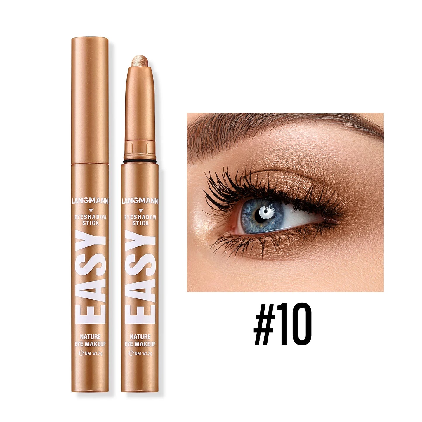 Shimmer & Matte Multi-Color Eyeshadow Sticks | Blendable, Long-Lasting Eye Shadow Pencils Smooth Application for Bold or Natural