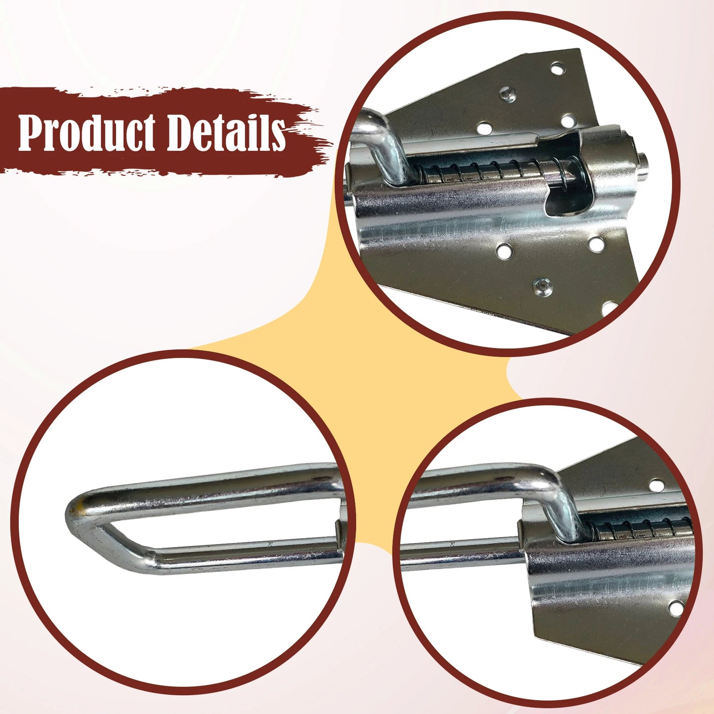 Garage Door Lock Set Metal Heavy Duty Slide Bolt Latch Industrial Door Hardware Accessories for Garden Chicken Coop Doors Fence