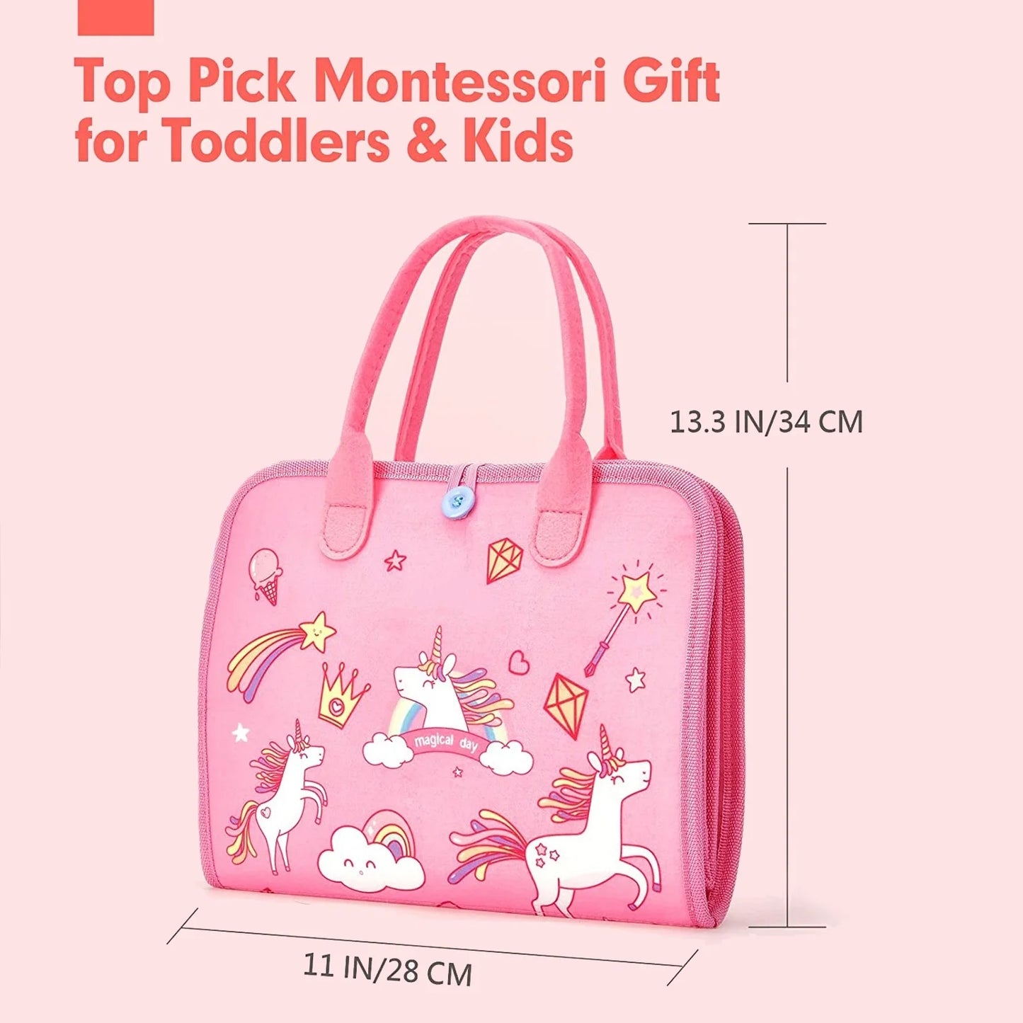 Montessori Toddler Busy Board,Autism Sensory Toys，Educational Activity Motor Skills Baby, Life Skills Learning Toys for Kids