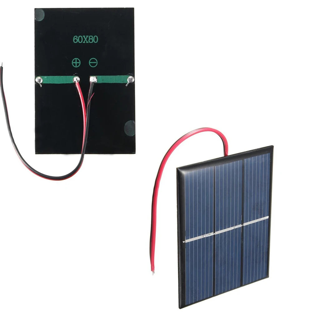 Solar Panel 1.5V 0.65W Polycrystalline Solar Panel Mini Solar Panel for DIY Charger 60 X 80 X 3mm Solar Toys and more.