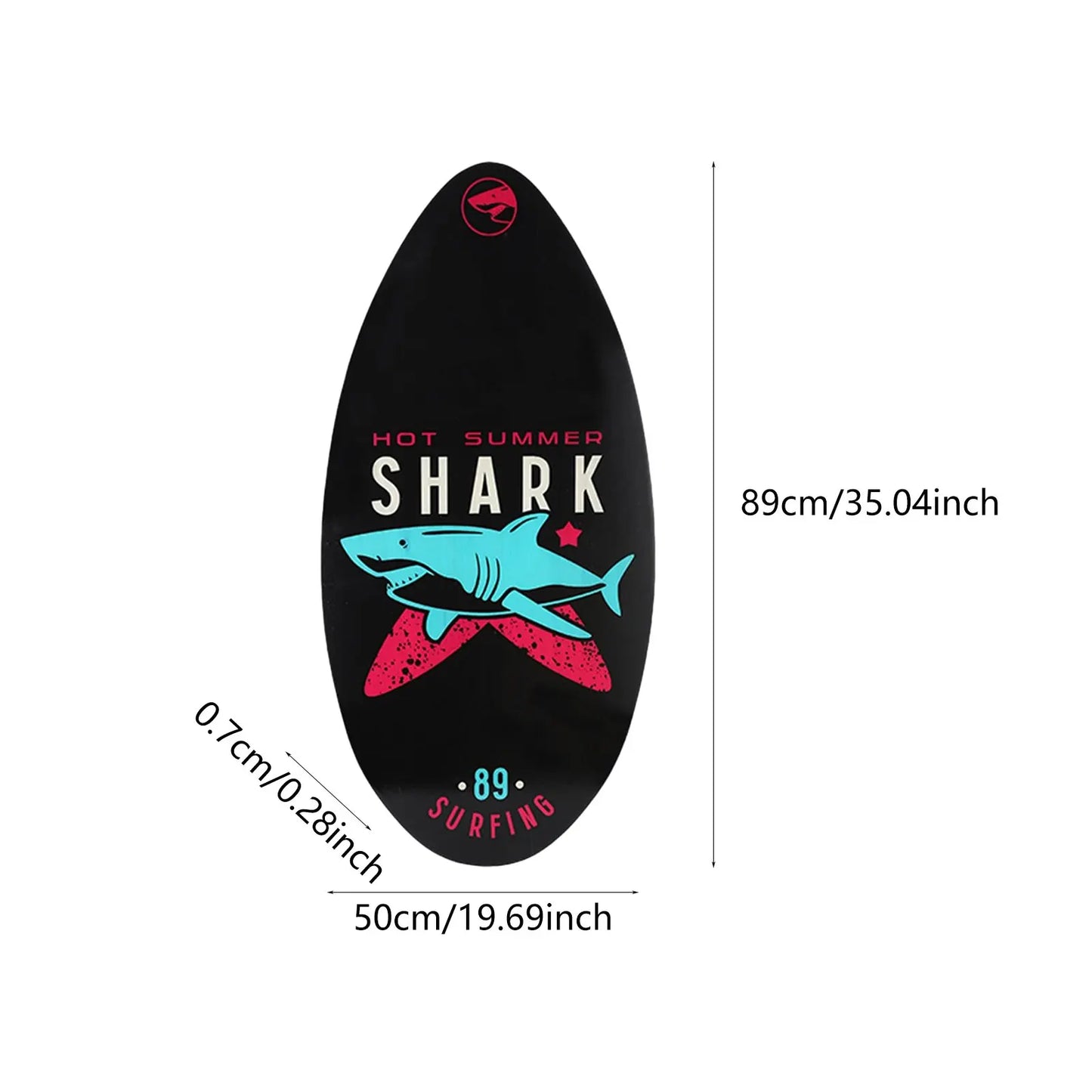 35 Inch Skimboard Equipment Beach Sand Board Surf Board for Travel Kids Teens Adults Lightweight Durable Water Sport