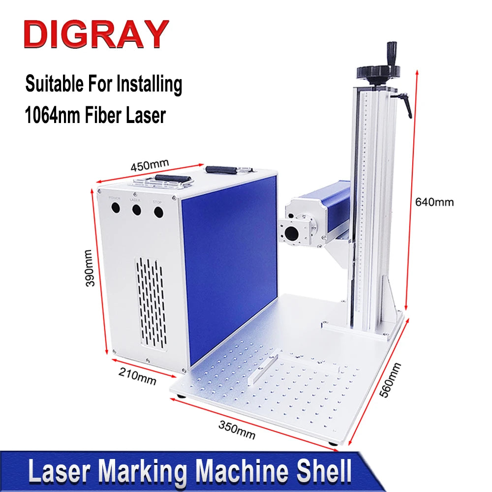 DIGRAY Fiber Laser Marking Chassis Engraving Machine Housing Cabinet Suitable For Raycus MAX JPT 20~100W 1064nm Laser Source