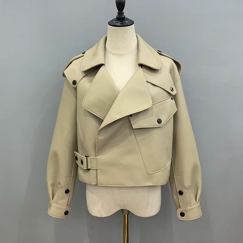 2025 26 Colours Women's Genuine Leather Jacket New Fashion Real Leather Coat Lady Autumn Winter Sheepskin Leather S7547