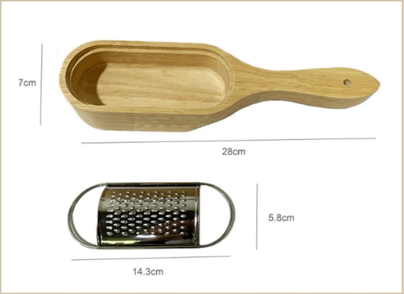Kitchen Wooden Cheese Grater Storage Box Hand Cheese Cutter Tools
