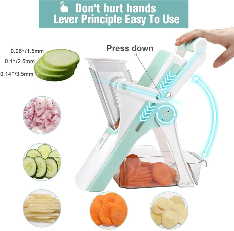 Vegetable Cutter Multifunctional Vegetable Cutter Lemon Slicing Kitchen Grater Meat Cutter Not Hurting Your Hands Kitchen Tool