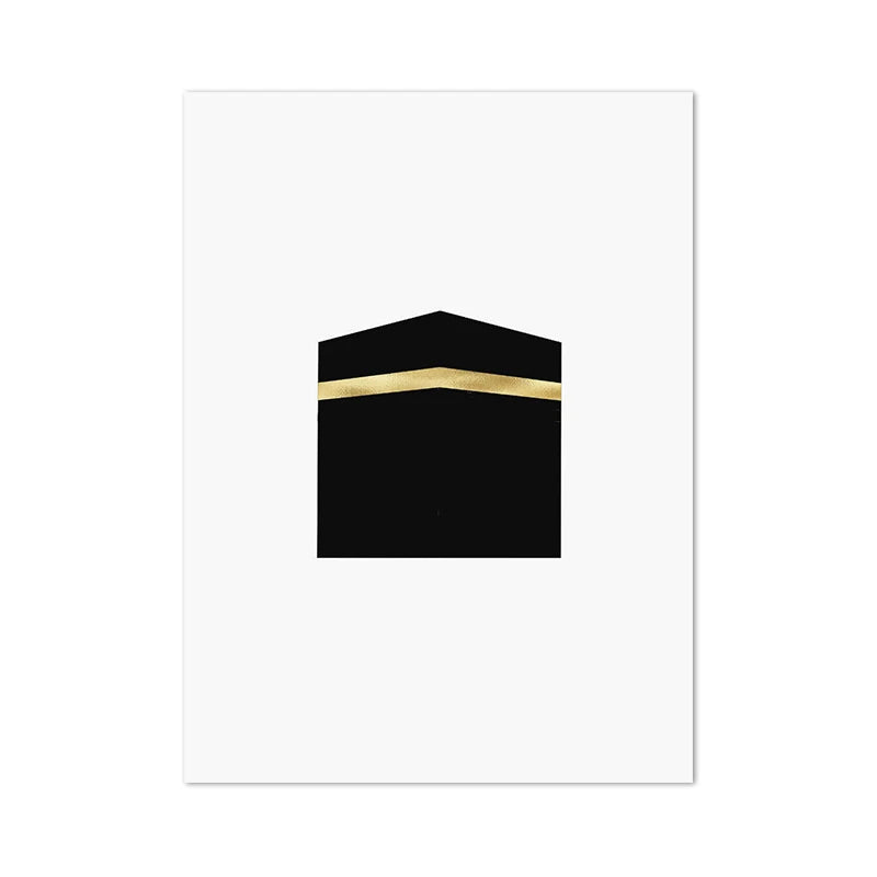 Islamic Holy Cities Makkah Prints Madinah Quds Jerusalem Arabic Wall Art Canvas Painting Mecca Posters Living Room Home Decor