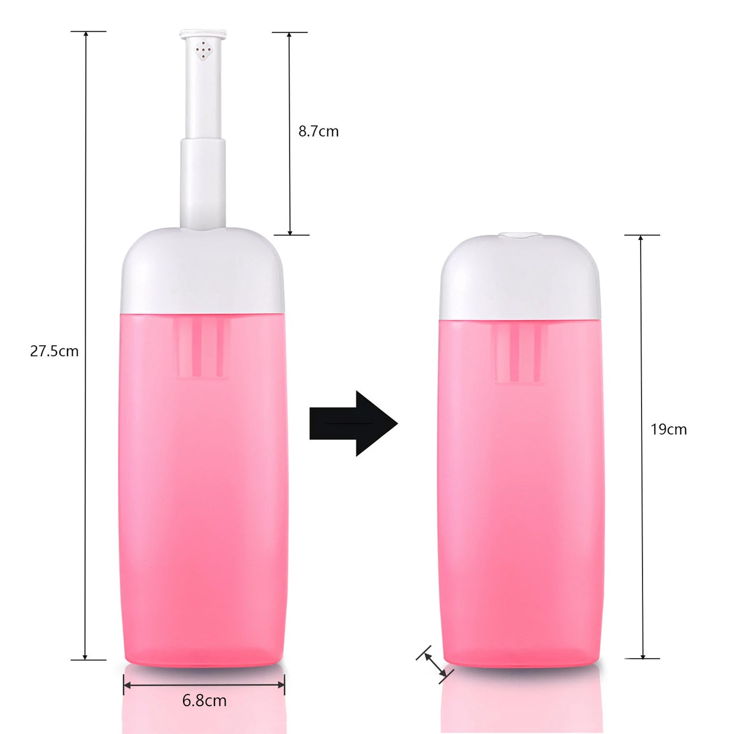 Portable Bidet - Travel Handheld Bidet Bottle with Retractable Spray Nozzle for Hygiene Cleansing Personal Care 350ml