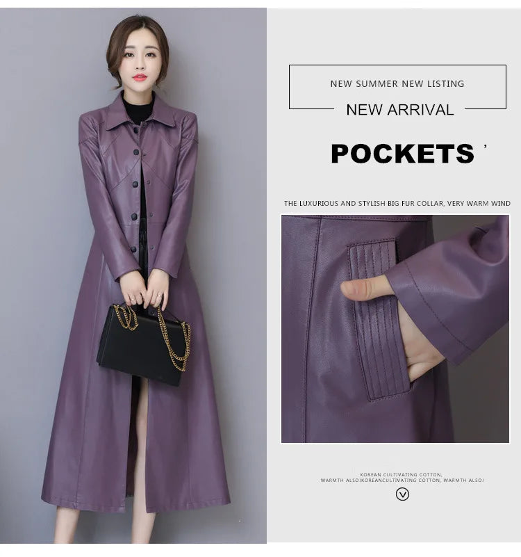 New Women Sheepskin Coat Autumn Winter 2025 Fashion Keep Warm Long Jacket Thicken Sheep Leather Coat Suede Outerwear Female
