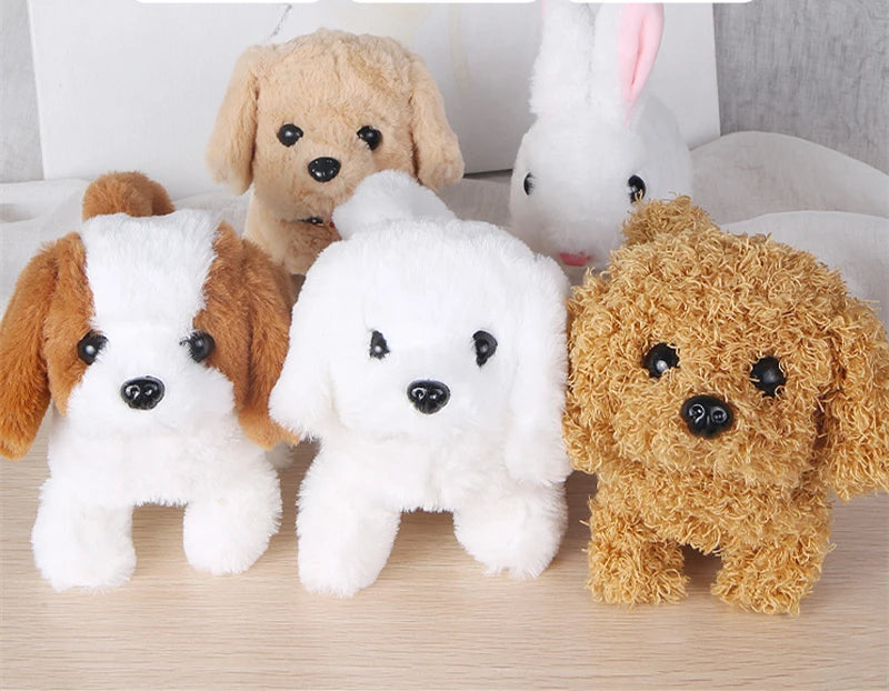 Plush Puppy Electronic Toy Dog Adorable Kids' Smart Interactive Walks Barks Jumps Wags Tail Baby Birthday Gift