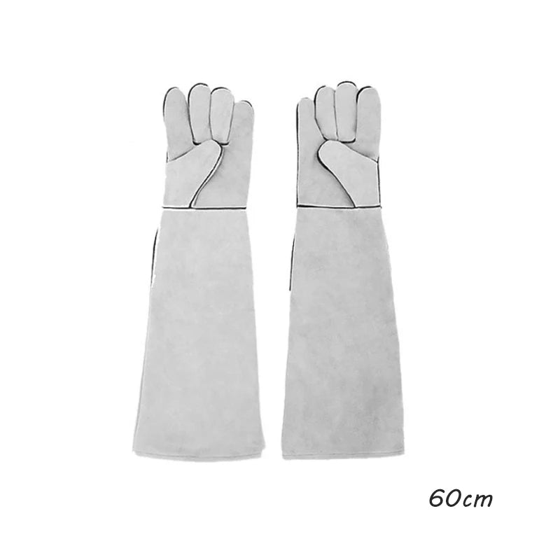 Leather Pet Gloves Anti-grasping Anti Bite Protective Cowhide Gloves Cat Dog Gardening Work Gloves Pets Training Handling Gloves