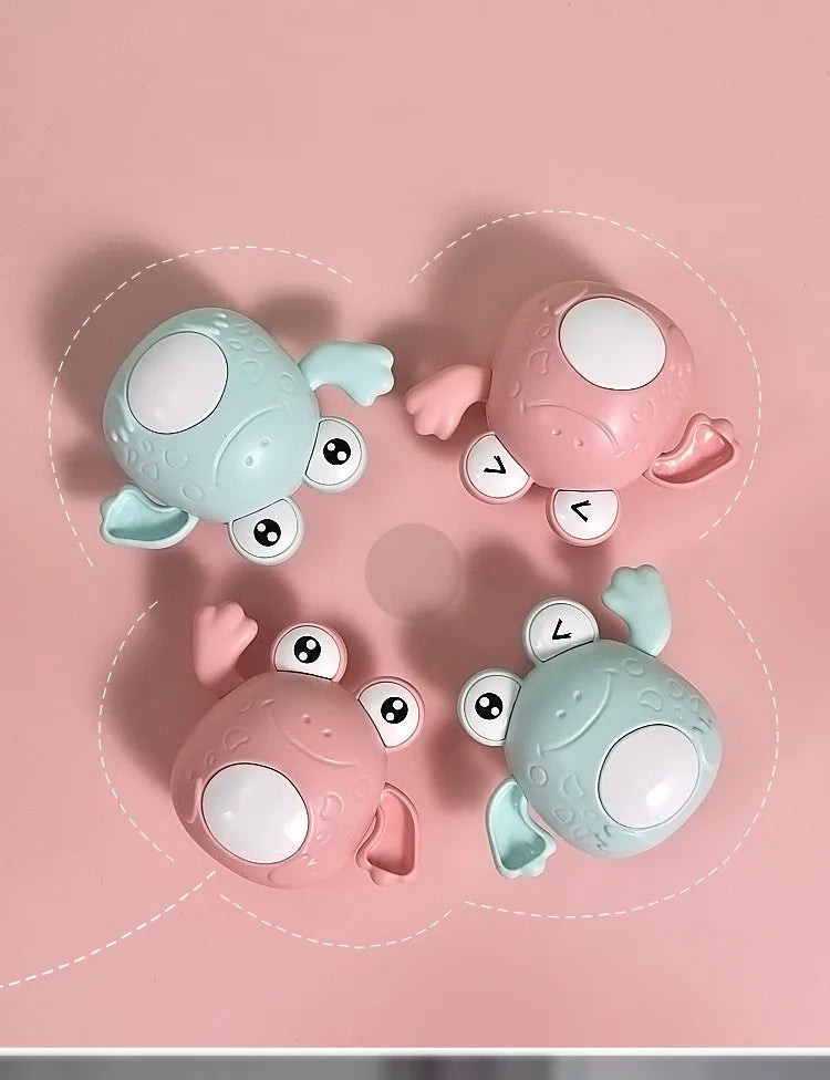 New Baby Bath Toys Cartoon Kids Learning Cognition Cute Animal Swimming Frogs Tortoise Crab Classic Baby Water Toy For Children