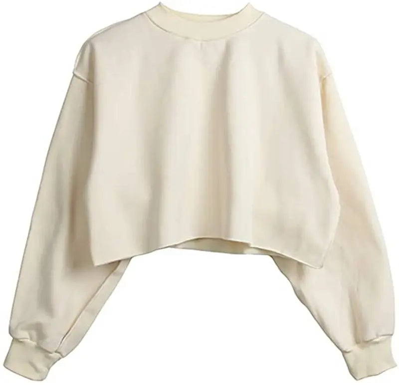 Thick Oversized Women Sweatshirt Hoodies Warm Fleece Casual Long Sleeve Harajuku Streetwear Crop Pullover Ropa Mujer
