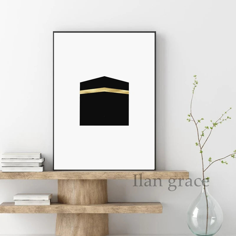 Islamic Holy Cities Makkah Prints Madinah Quds Jerusalem Arabic Wall Art Canvas Painting Mecca Posters Living Room Home Decor