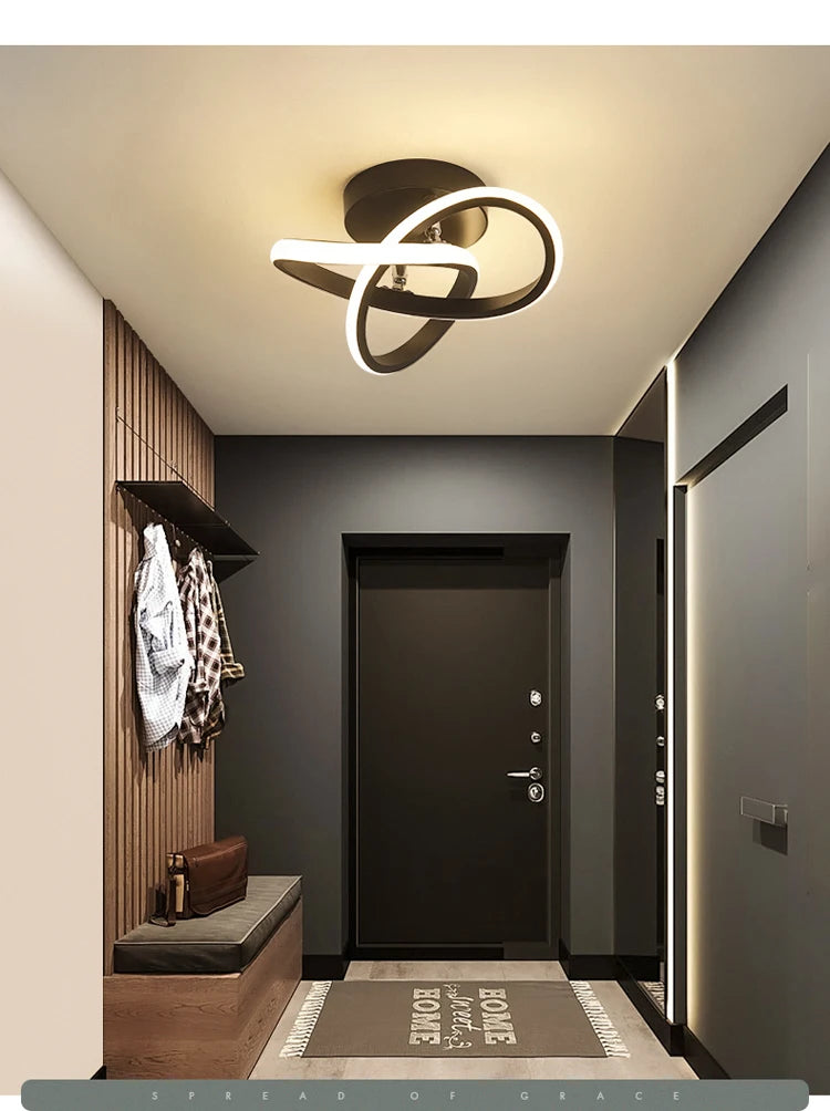 LED Strip Aisle Ceiling Lights Modern Minimalist Living Room Lamps For Balcony Entrance Staircase Home Decor Fixtures Led Luster