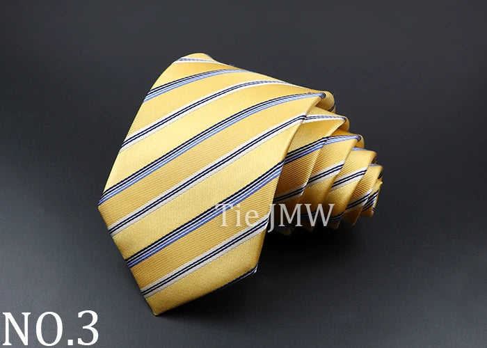 100% Silk Tie 8 cm Stripe Necktie High Quantity Plaid Ties For Men Slim Cravat Neckties Business Meeting Suit Dress Gravatas