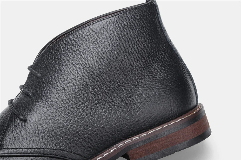 Genuine Leather  Men Boots Fashion Comfortable 2023 Brand Ankle Leather Boots #KD585