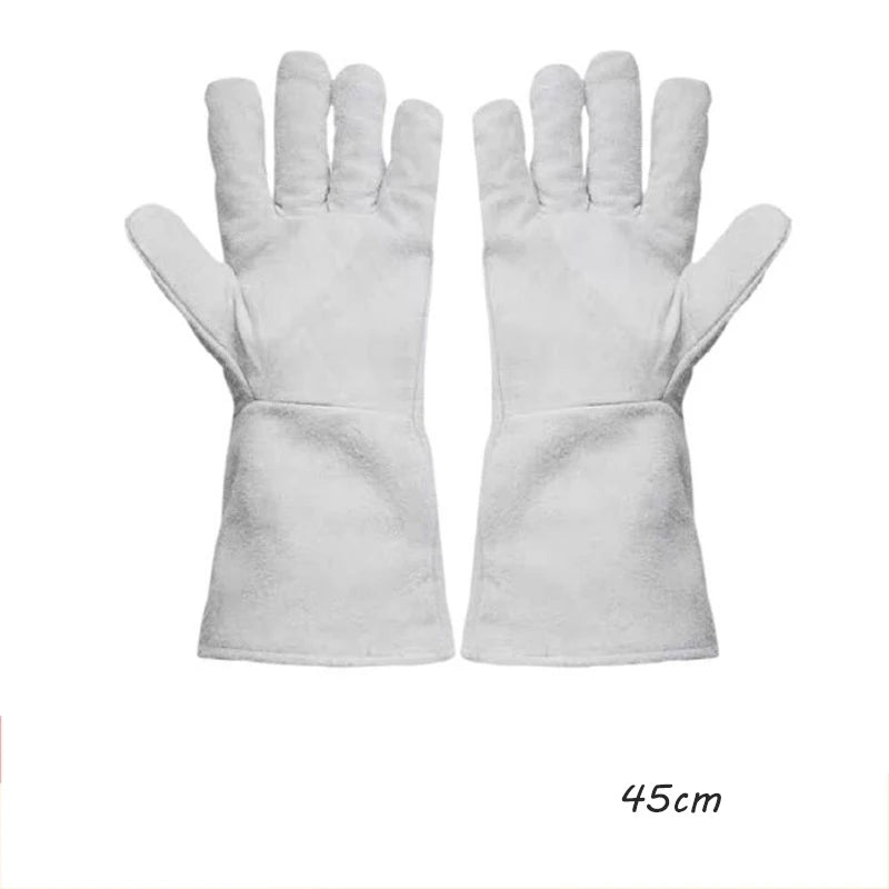 Leather Pet Gloves Anti-grasping Anti Bite Protective Cowhide Gloves Cat Dog Gardening Work Gloves Pets Training Handling Gloves