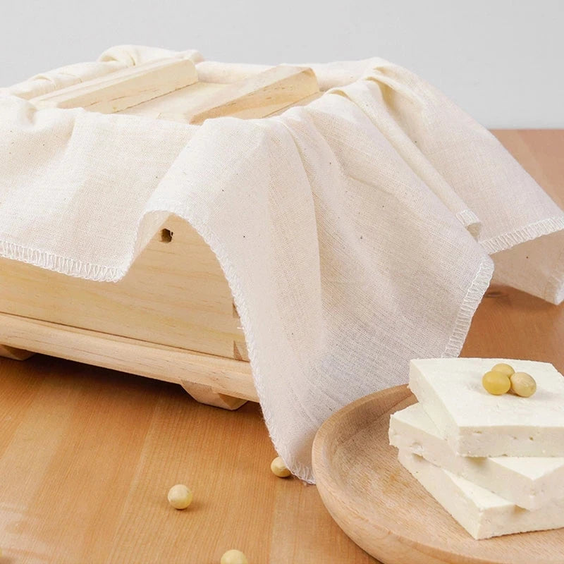1pcs Cotton Gauze Muslin Cheesecloth Fabric Butter Cheese Wrap Cloth DIY Soy Pressing Mold Kitchen Gadget Baking Ferment Pastry