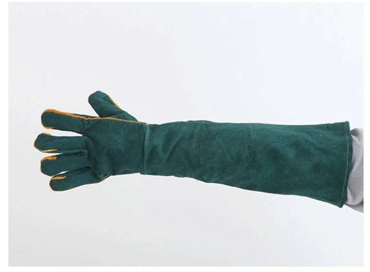 Leather Pet Gloves Anti-grasping Anti Bite Protective Cowhide Gloves Cat Dog Gardening Work Gloves Pets Training Handling Gloves