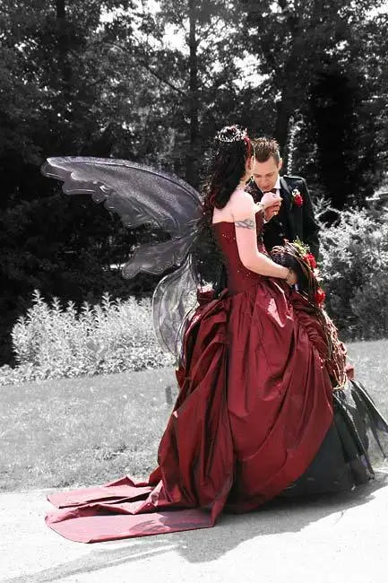 Ethereal Bohemian Wedding Dress 2026  V Neck Cap Sleeve Lace Chiffon A‑Line Bridal Gown Rhinestone Sash Boho Fairy Beach Bride