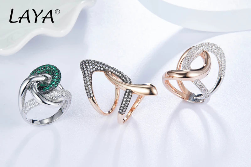 2025 925 Sterling Silver Fashion Luxury Irregular High Quality Zircon Cross Ring Gift For Men Women Party Personality Jewelry